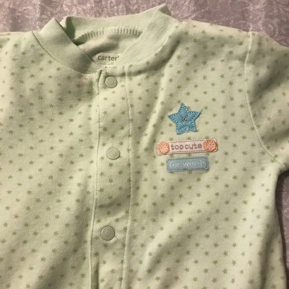 Carter’s Mint Green Infant Baby  Sleep Sack 3 Months - Picture 3 of 10